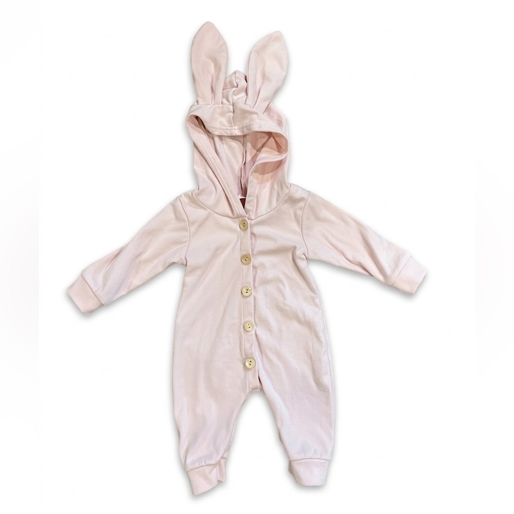 EUC Baby Bunny One Piece Suit Easter Rabbit Ears Size 3-6 Months